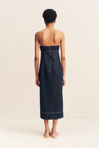 JAQUES STRAPLESS MIDI DRESS