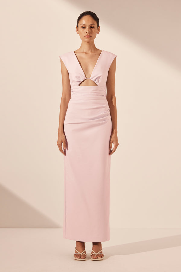 LANI PLUNGED CUT OUT MAXI DRESS - FAIRYFLOSS_F