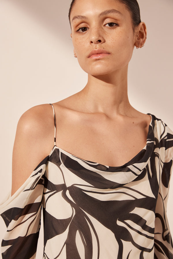 IMANE ASYMMETRICAL LONG SLEEVE MAXI DRESS_D