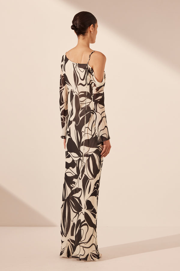 IMANE ASYMMETRICAL LONG SLEEVE MAXI DRESS_B