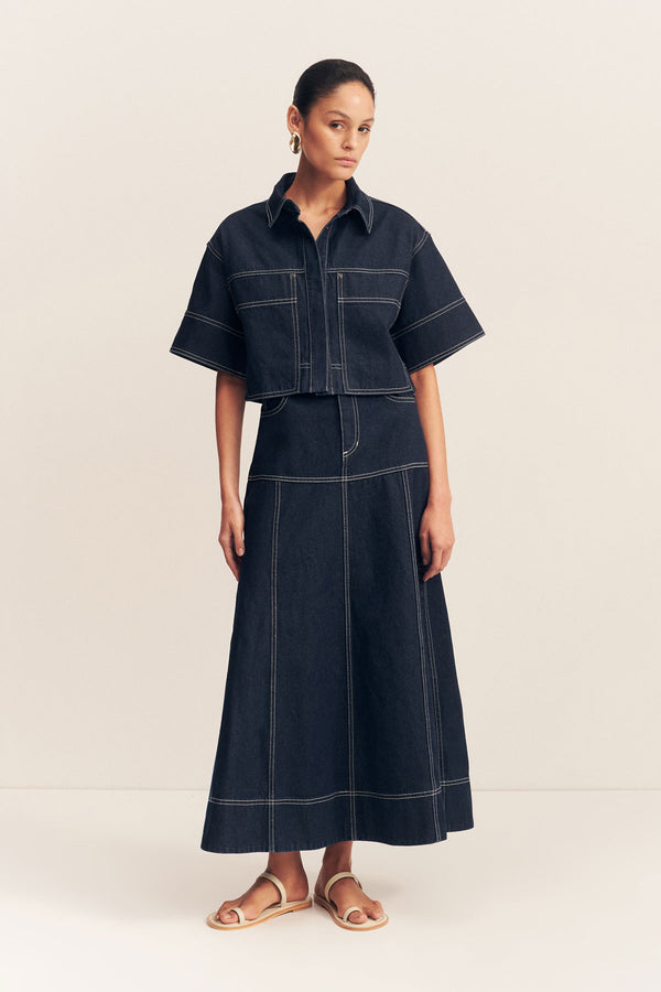 JAQUES CROPPED SHORT SLEEVE SHIRT_F