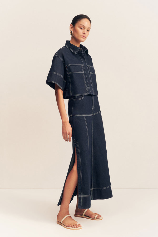JAQUES CROPPED SHORT SLEEVE SHIRT_A