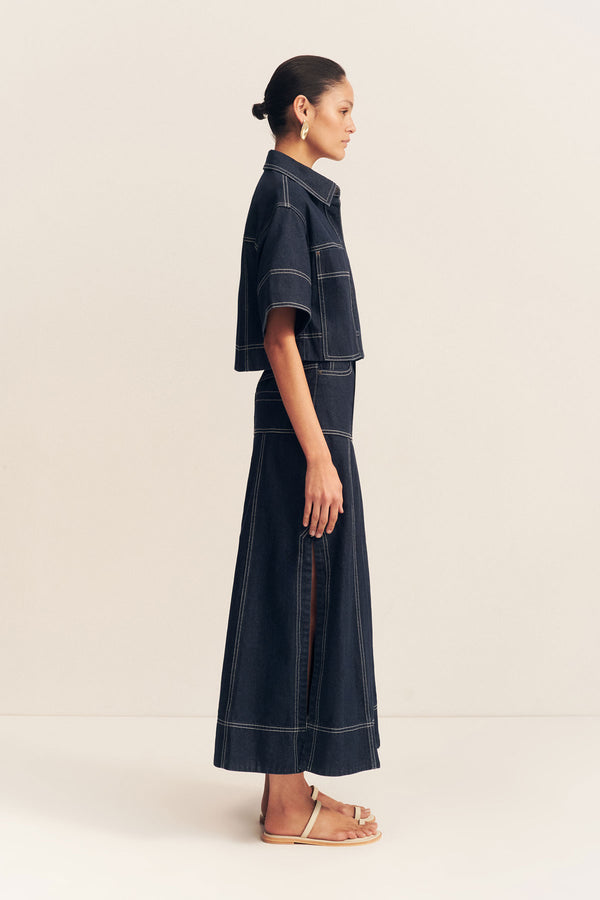 JAQUES CROPPED SHORT SLEEVE SHIRT_S