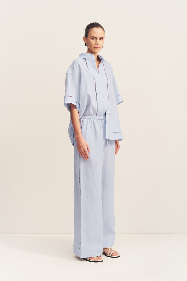 TOMMY LINEN PANT - SKY