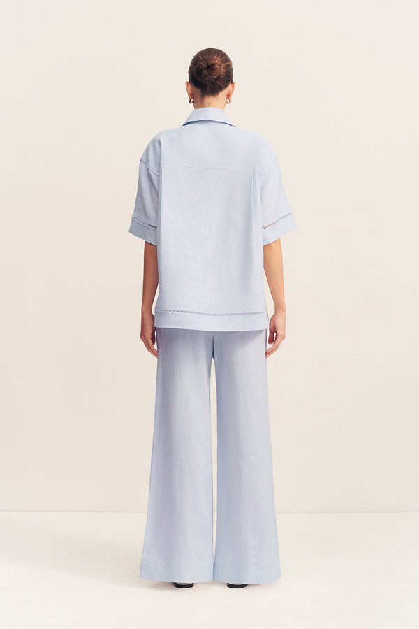 TOMMY LINEN PANT - SKY