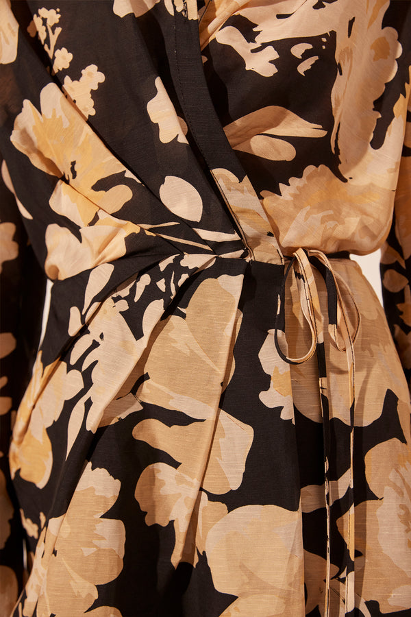 XENIA DRAPED SHIRT MINI DRESS_SW