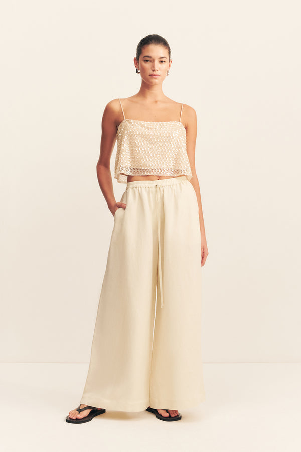 GIGI WIDE LEG PANT - ECRU_F