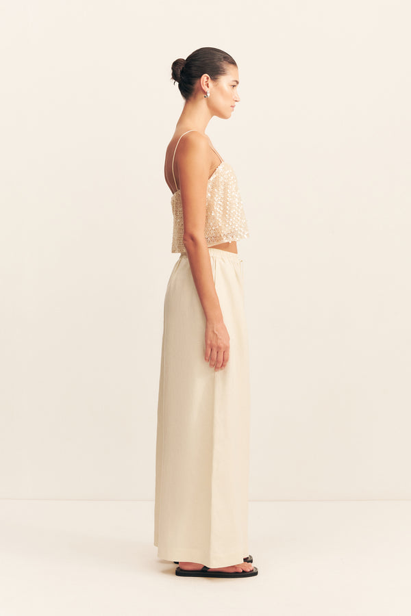 EVERLY CROP CAMI - MACADAMIA
