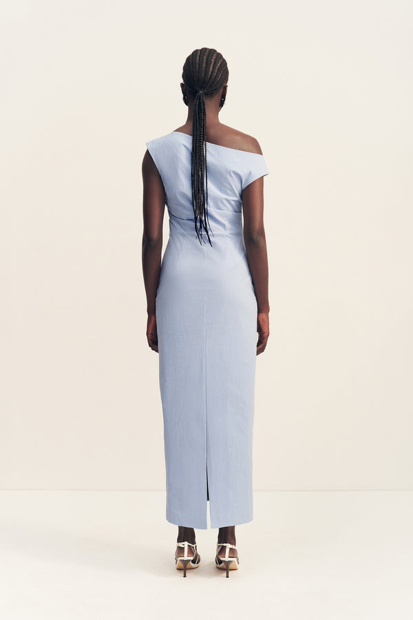 CAMPBELL OFF SHOULDER MAXI DRESS - CORNFLOWER BLUE