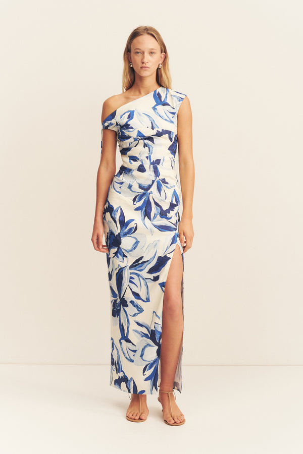 STEVIE GATHERED MAXI DRESS_F