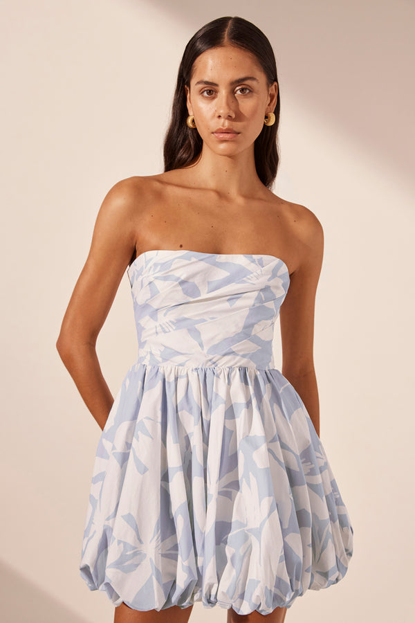 MAMOUNIA DRAPED BUBBLE MINI DRESS_D