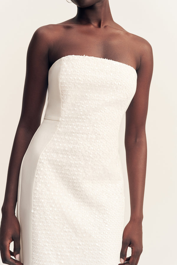 ELUNA PANELLED SEQUIN MAXI DRESS