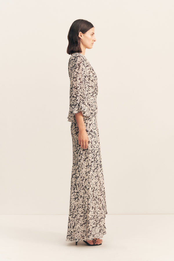 OPHELIA HIGH NECK BALLOON SLEEVE MAXI DRESS