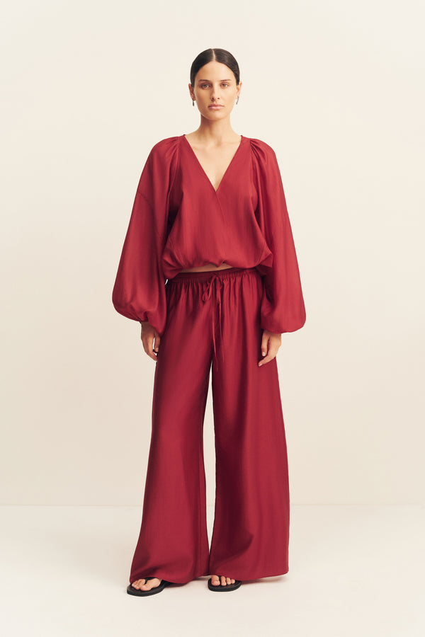 AURA SEMI SHEER PANT - ROUGE_F