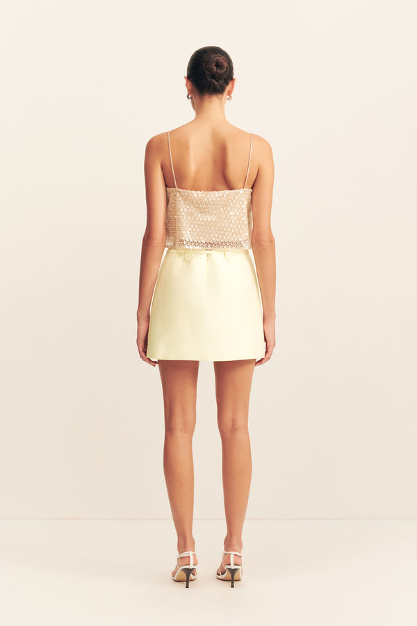 OTIS BELTED MINI SKIRT - YUZU
