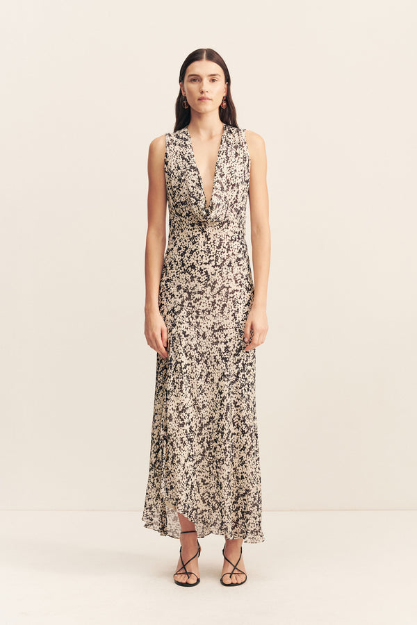 OPHELIA LOW COWL MAXI DRESS