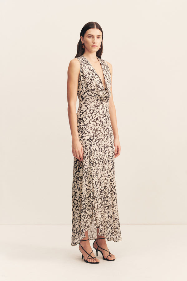 OPHELIA LOW COWL MAXI DRESS