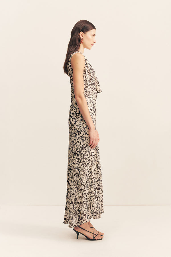 OPHELIA LOW COWL MAXI DRESS