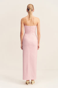 LANI STRAPLESS DRAPED MAXI DRESS - FAIRYFLOSS