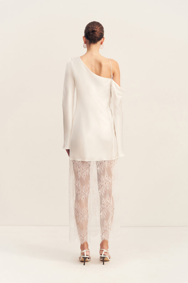 LABYRINTH LACE LONG SLEEVE MAXI DRESS - IVORY