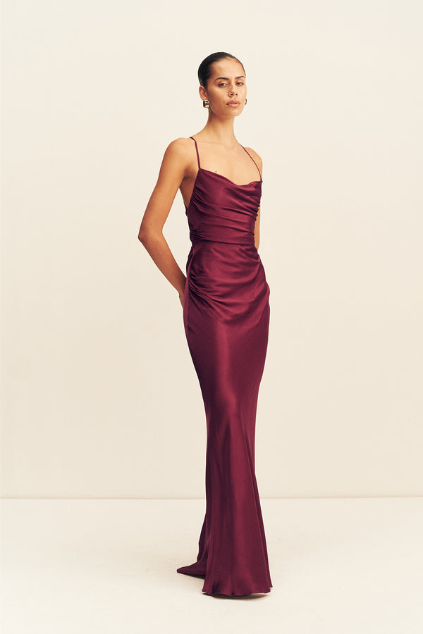 LA LUNE LACE BACK MAXI DRESS - SHIRAZ