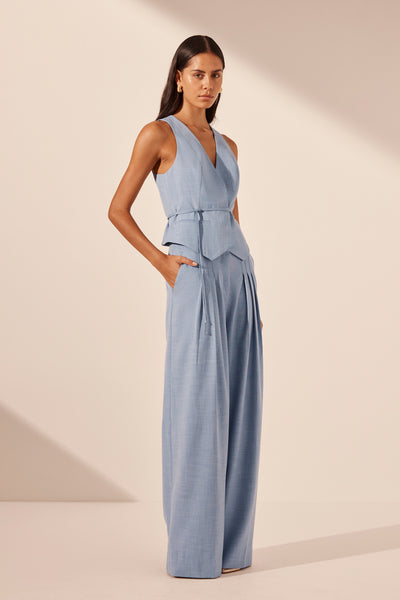 Pantalon Proenza Schouler En Chambray - Taille 2 - Avec Ceinture Intégrée - Neuf Avec étiquettes (NWT)