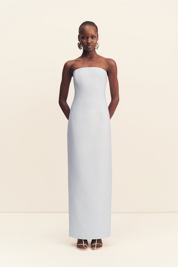OTIS STRAPLESS PANELLED MAXI DRESS - SKY_F