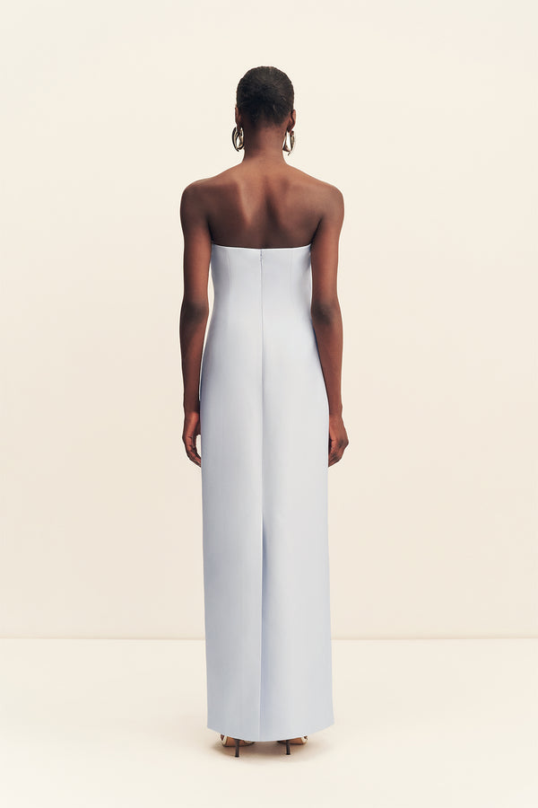 OTIS STRAPLESS PANELLED MAXI DRESS - SKY
