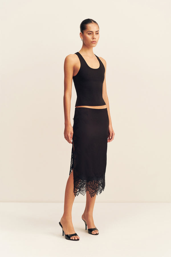 SOL JERSEY RACER BACK TANK - BLACK