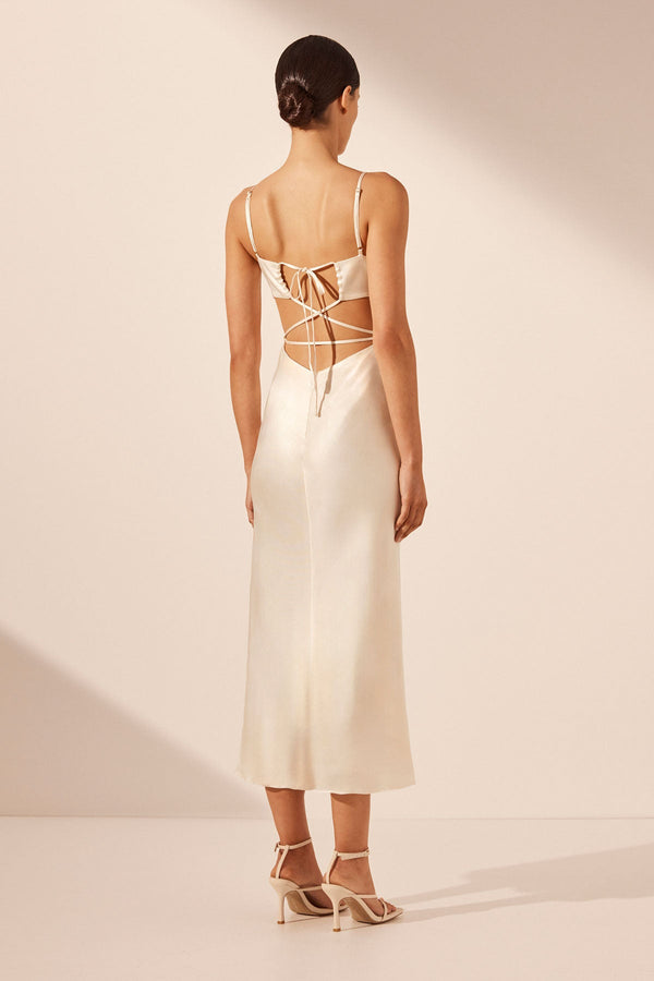 LA LUNE BACKLESS MIDI DRESS - CREAM_B