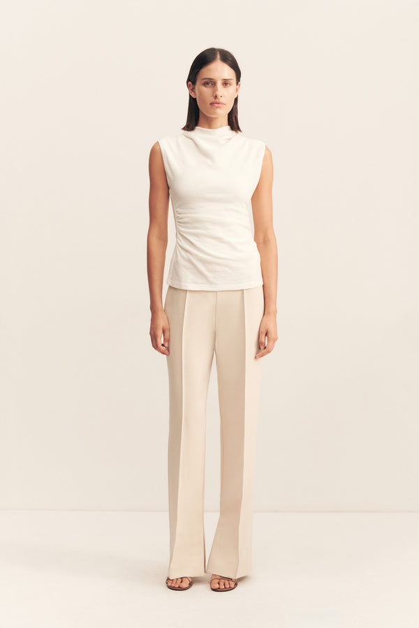 BEAU SLEEVELESS TOP - IVORY_F