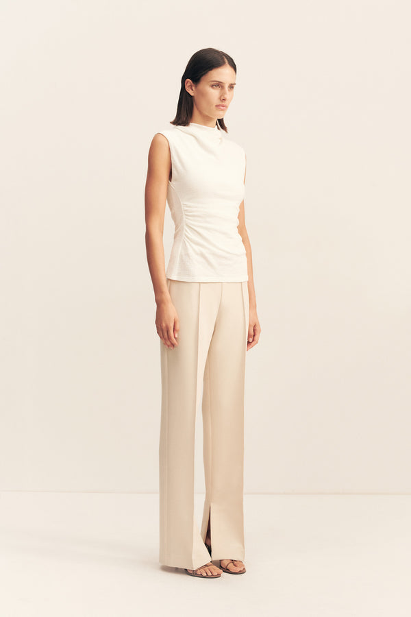 BEAU SLEEVELESS TOP - IVORY