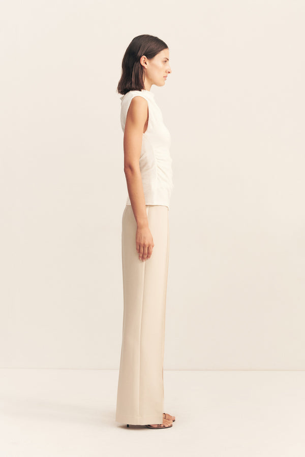 BEAU SLEEVELESS TOP - IVORY