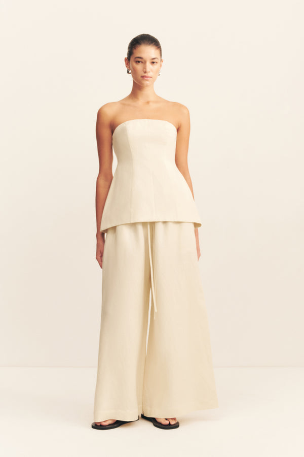 GIGI STRAPLESS BUSTIER - ECRU_F