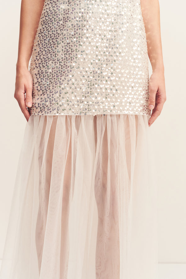 ASTERI HIGH COWL MINI DRESS