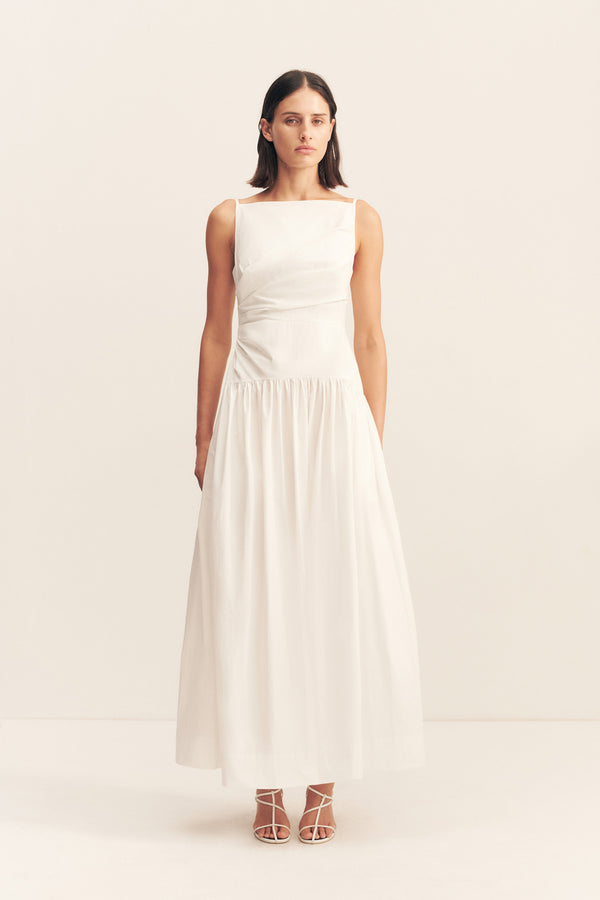 CAMPBELL SQUARE NECK MAXI DRESS - IVORY