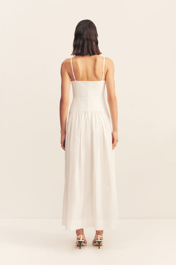 CAMPBELL SQUARE NECK MAXI DRESS - IVORY