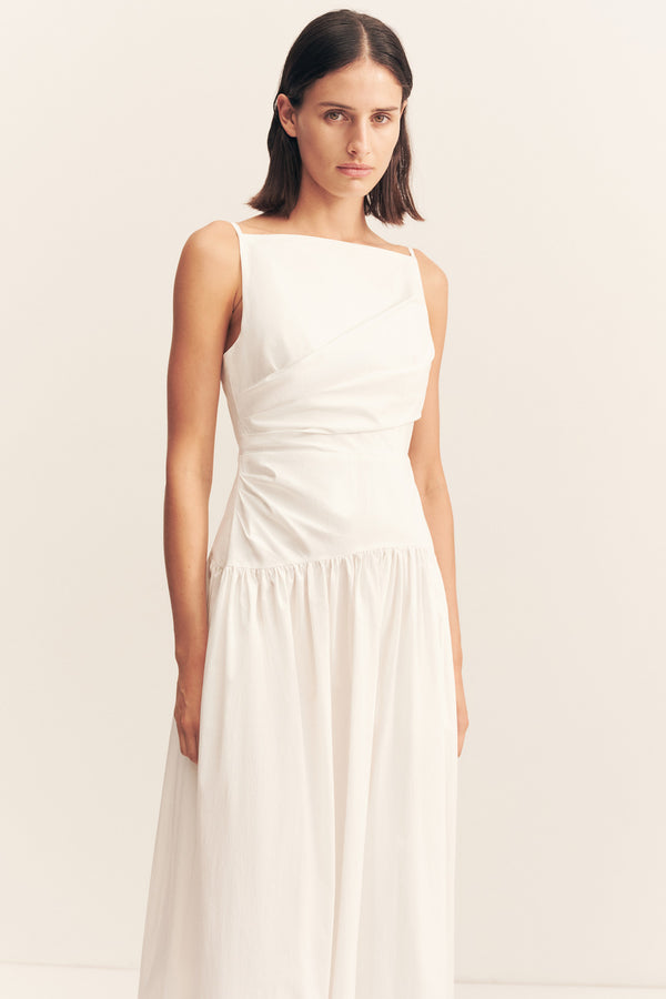 CAMPBELL SQUARE NECK MAXI DRESS - IVORY