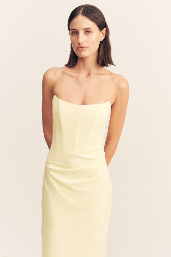 LANI STRAPLESS CORSET MAXI DRESS - SGROPPINO