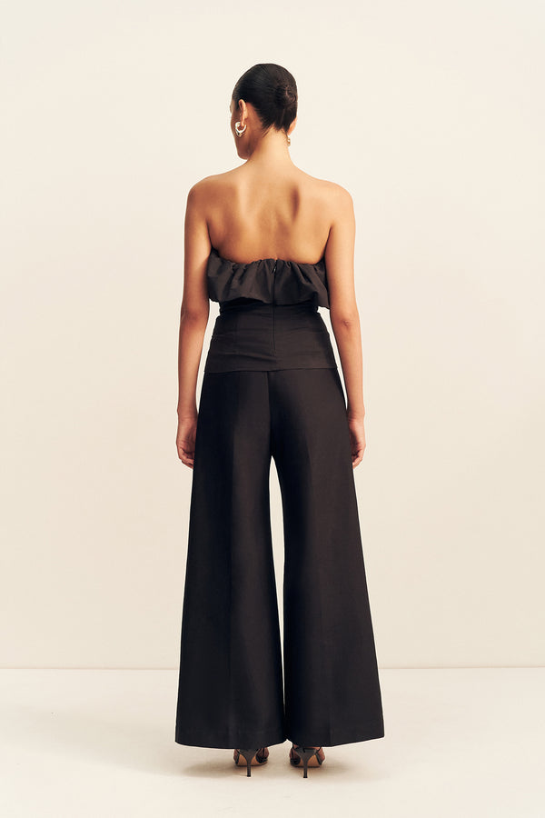 CAMPBELL STRAPLESS BUBBLE TOP - BLACK