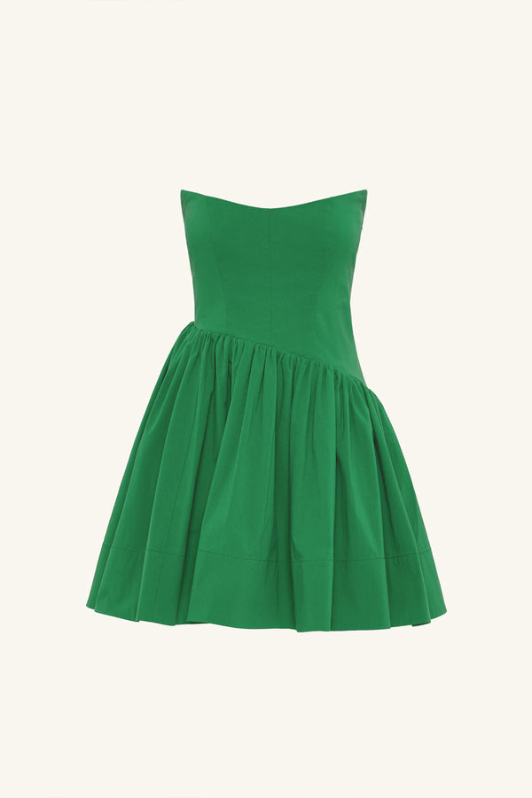 CAMPBELL STRAPLESS MINI DRESS - ABUNDANT GREEN_G