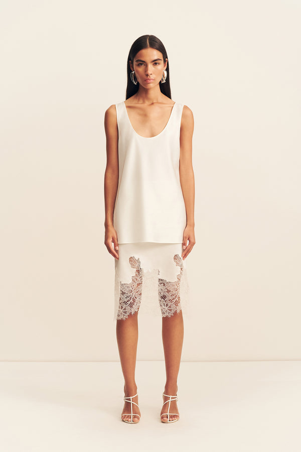SAVANNA SCOOP NECK TOP - IVORY_F