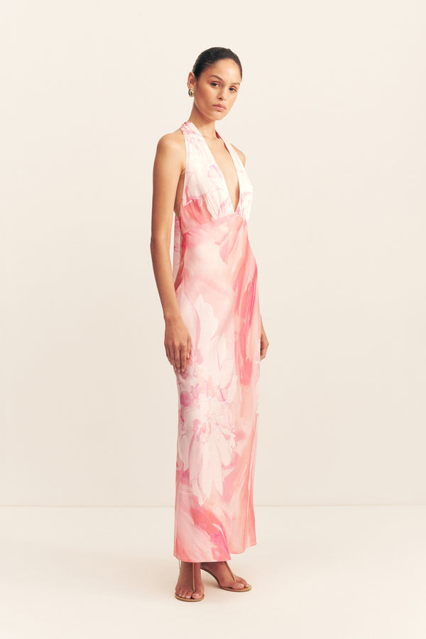 ROBERTS HALTER NECK MAXI DRESS
