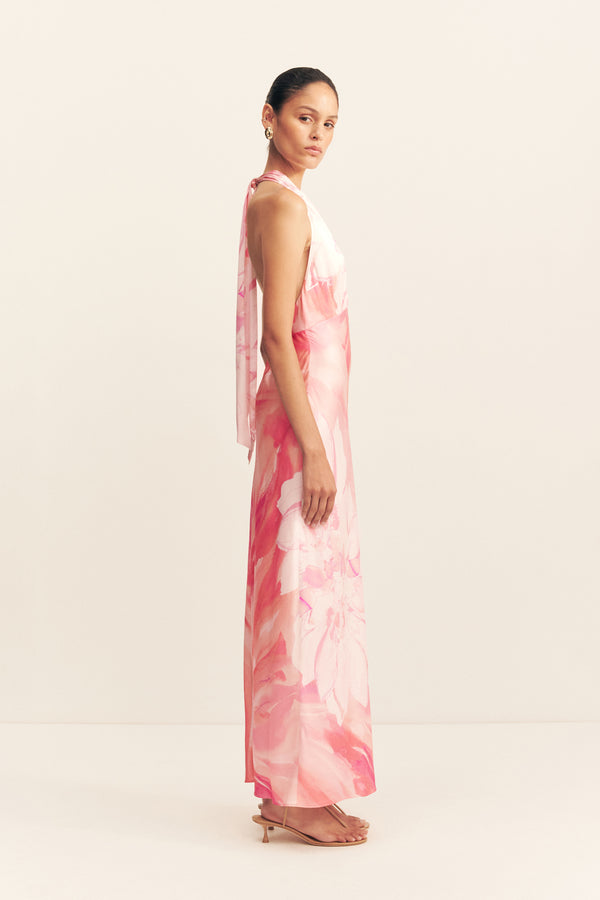 ROBERTS HALTER NECK MAXI DRESS