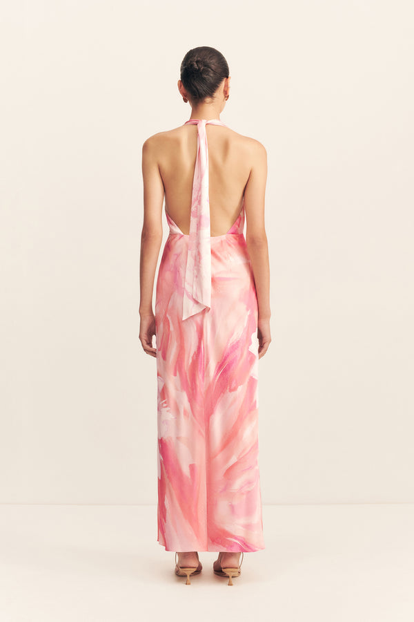 ROBERTS HALTER NECK MAXI DRESS