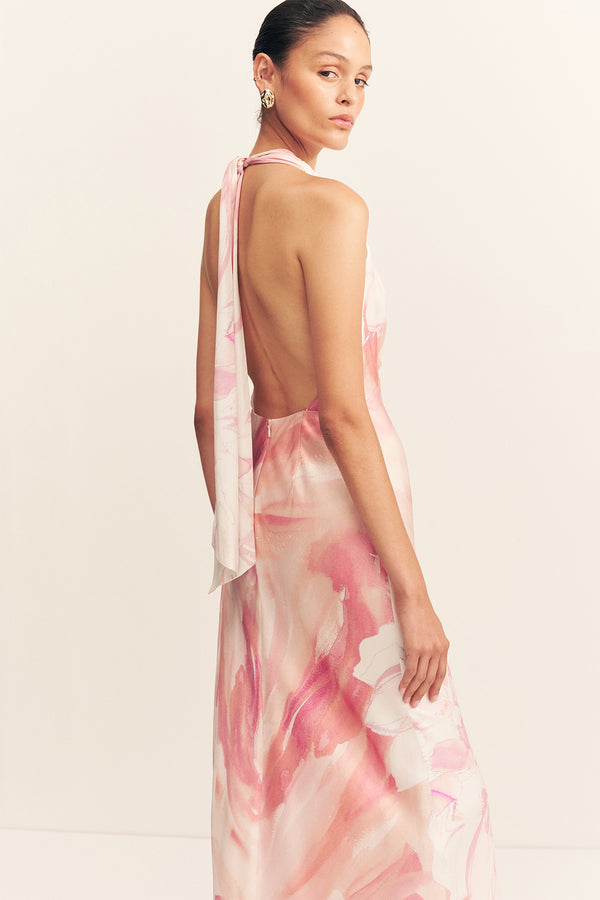 ROBERTS HALTER NECK MAXI DRESS