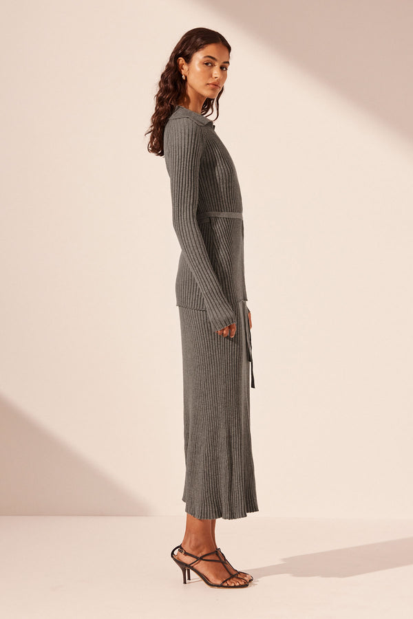 HARLEM RAGLAN WRAP TOP - ASH_S