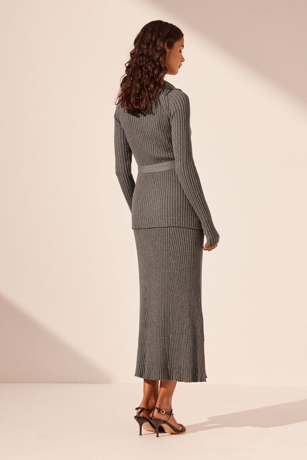 HARLEM RAGLAN WRAP TOP - ASH_B