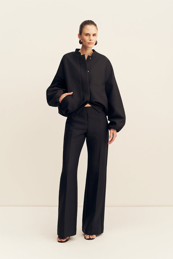 OTIS OVERSIZED BOMBER JACKET - BLACK