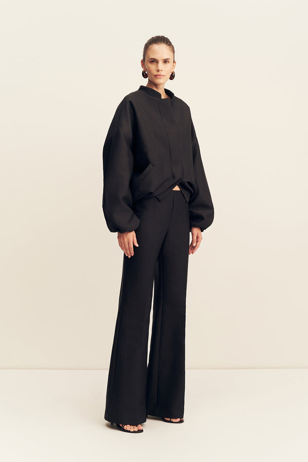 OTIS OVERSIZED BOMBER JACKET - BLACK